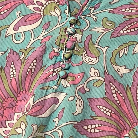 TARa C TARa Turquoise Pink Floral Co-ord Set Size S - Picture 13 of 14